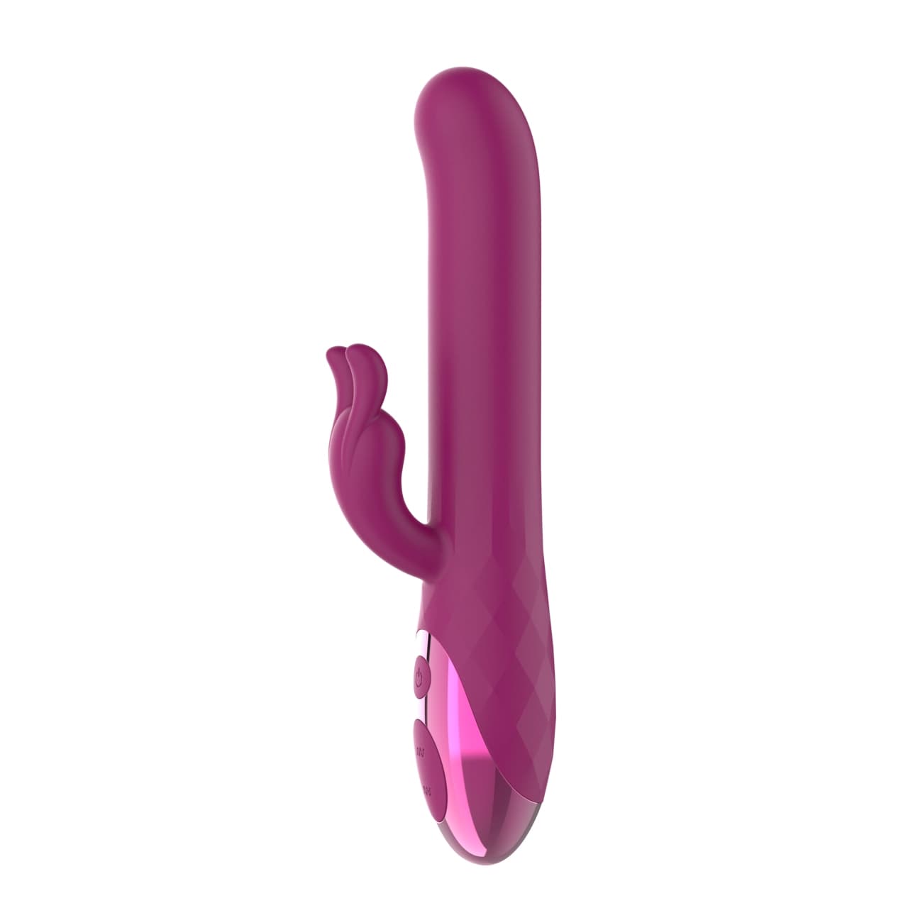 A0120 — Faceted Grip Rabbit Vibrator — Dual Motor 7-Pattern, Rechargeable Magnetic Charge