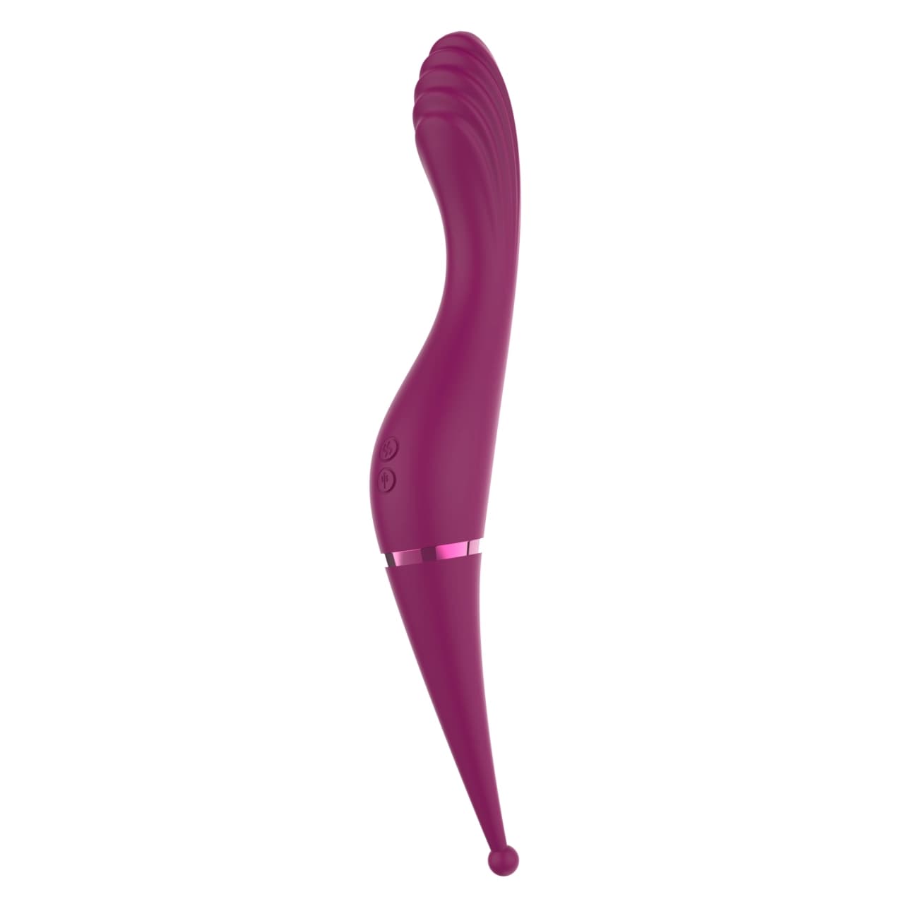 A0137 — Dual-Motor S-Curve Wand Massager — Independent Head & Tip Controls