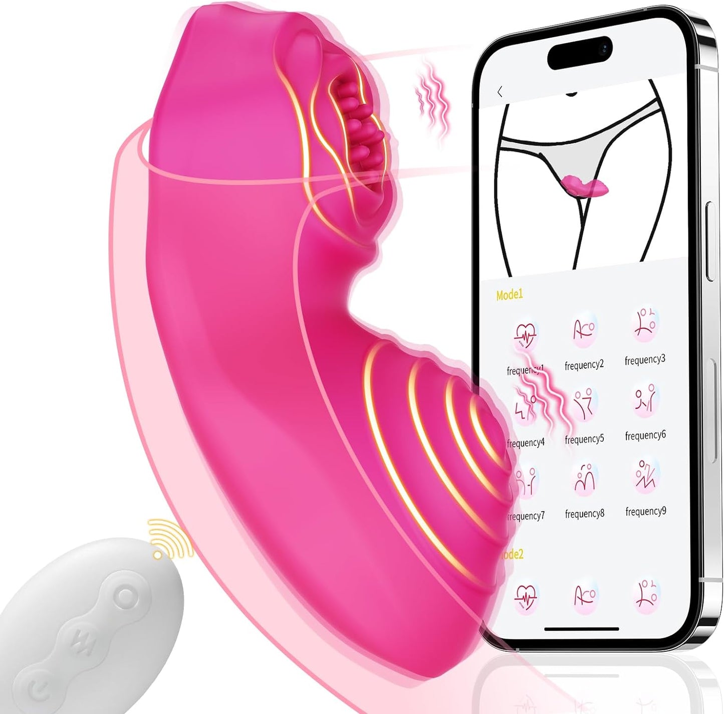 Rose Panty Vibrator - Wearable, App-Controlled Clit Stimulator with 9x9 Vibration Modes