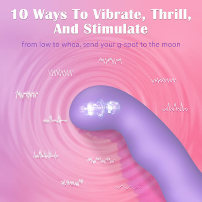 Curved G-Spot Vibrator - Waterproof Wand with 10 Powerful Vibrations for Women, Ideal for Clitoral and Anal Stimulation