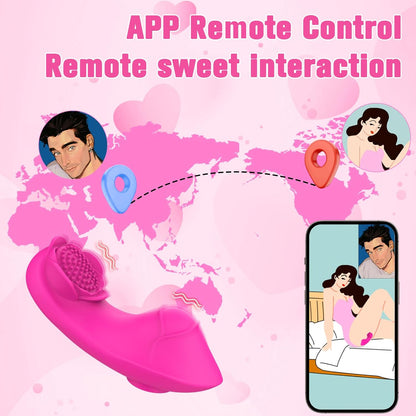 Wearable Rose Clit Vibrator with App Control – 9x9 Vibrating Modes, Perfect for Nipple and Panty Play, Ideal for Women and Couples