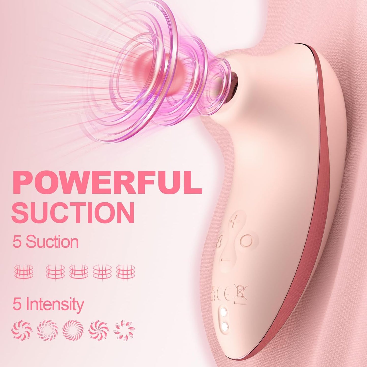 Heating Pulse Sucking Vibrator - APP-Controlled Clitoral & Nipple Stimulator, 5x5 Suction Modes, Waterproof Adult Toy for Women & Couples