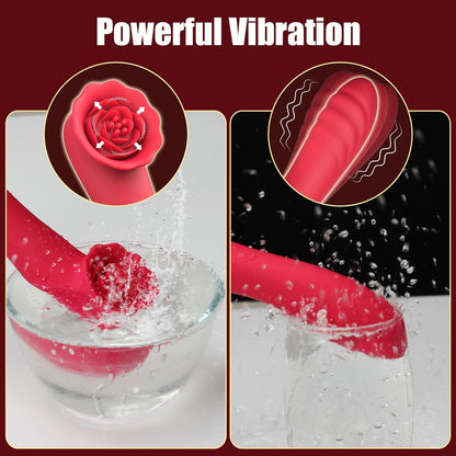 Rose Sex Toy with 9 Flapping Modes - Dual-Action Vibrator for Clitoral and G-Spot Pleasure