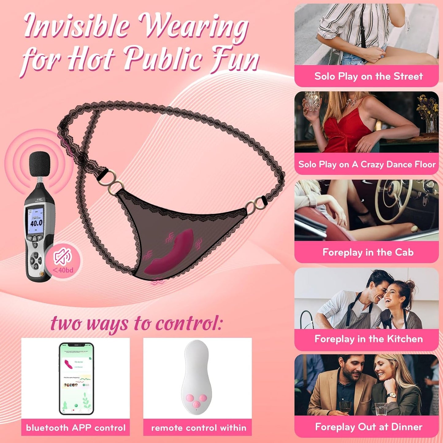 APP-Controlled Wearable Vibrator - 3-in-1 Mini Butterfly Sex Toy for Women & Couples, 10x2 Vibration Modes for Clitoral & G-Spot Stimulation