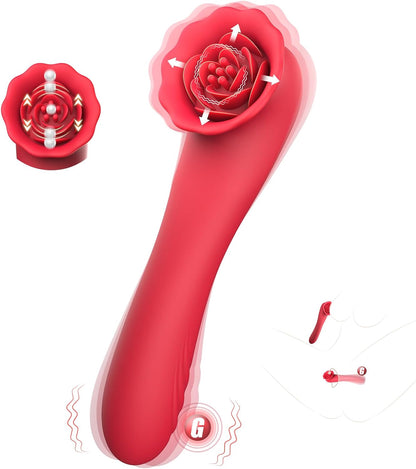 Rose Sex Toy with 9 Flapping Modes - Dual-Action Vibrator for Clitoral and G-Spot Pleasure