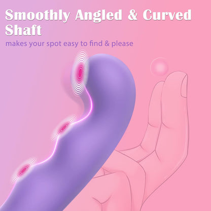 Curved G-Spot Vibrator - Waterproof Wand with 10 Powerful Vibrations for Women, Ideal for Clitoral and Anal Stimulation