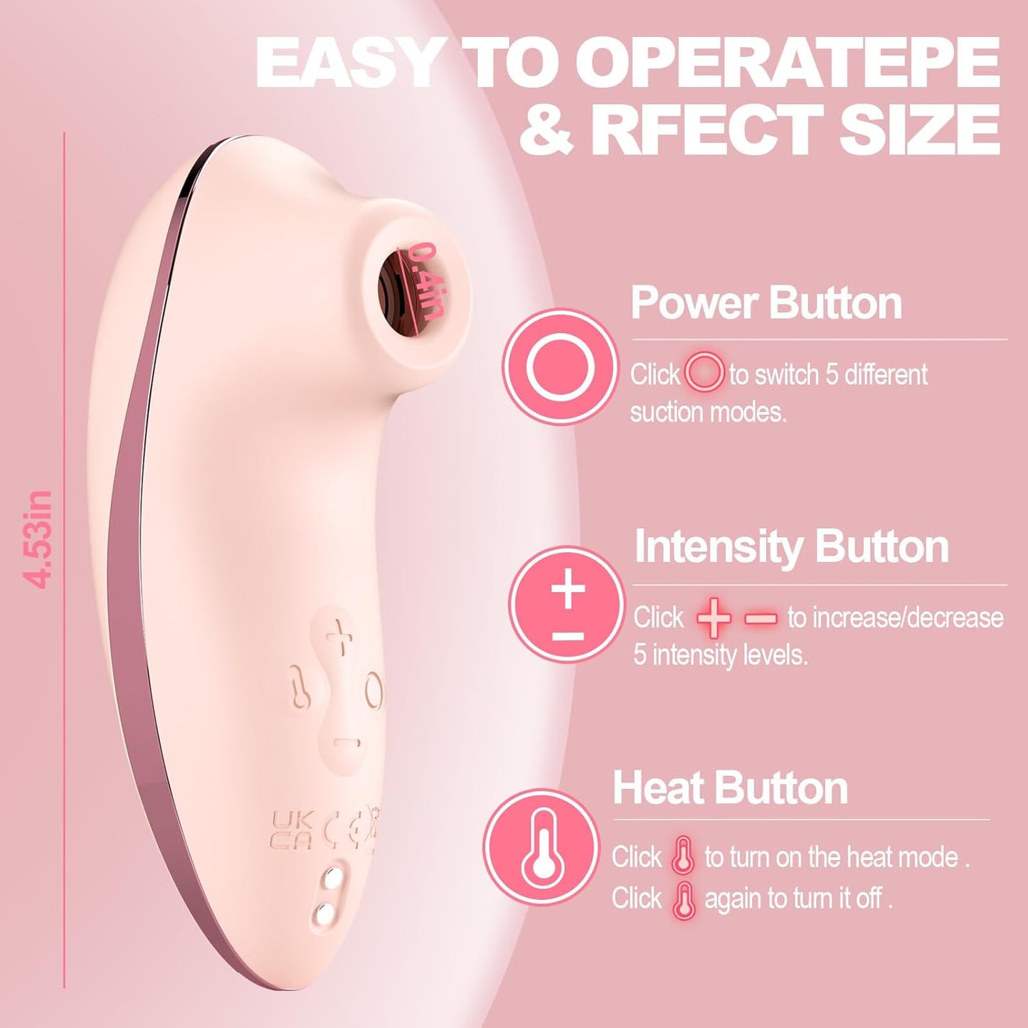 Heating Pulse Sucking Vibrator - APP-Controlled Clitoral & Nipple Stimulator, 5x5 Suction Modes, Waterproof Adult Toy for Women & Couples