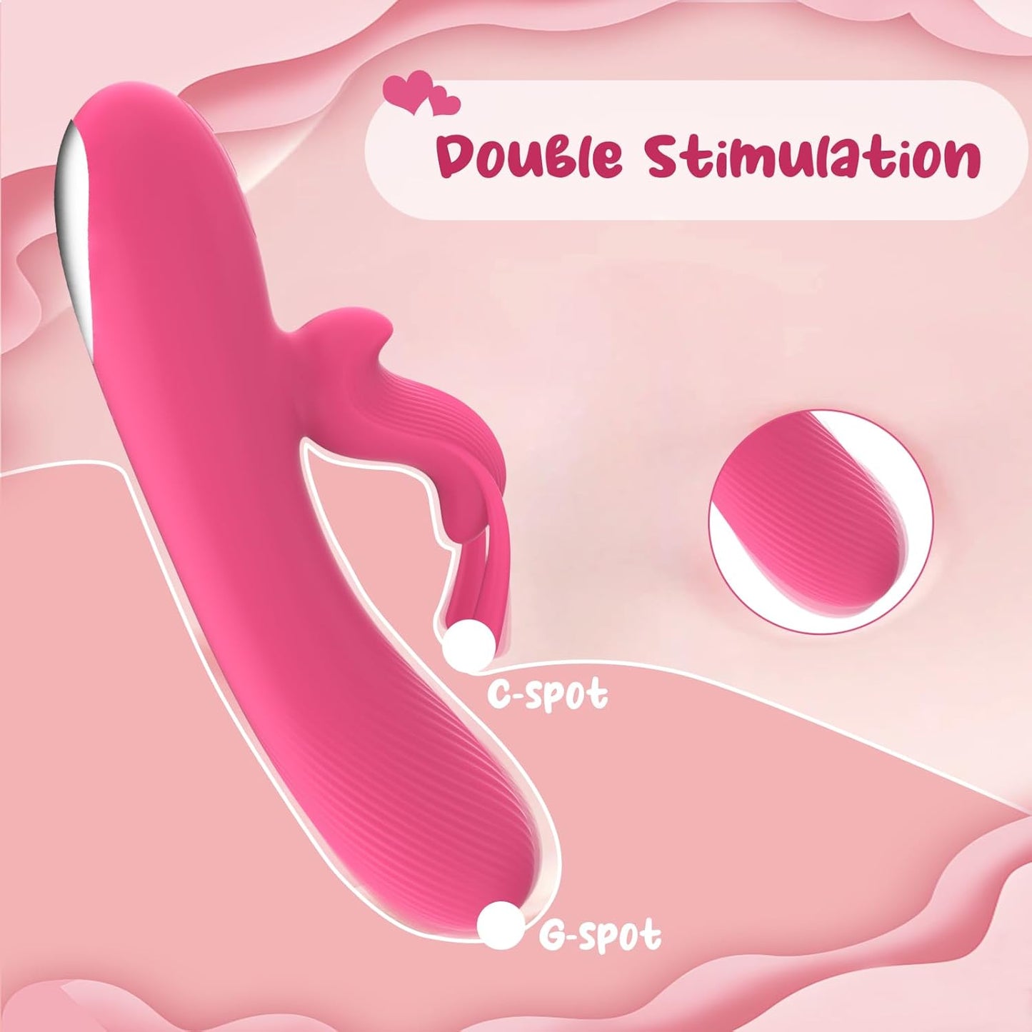 G-Spot & Clitoral Rabbit Vibrator - Dual Motor, 10 Vibration Modes, Waterproof Silicone Toy