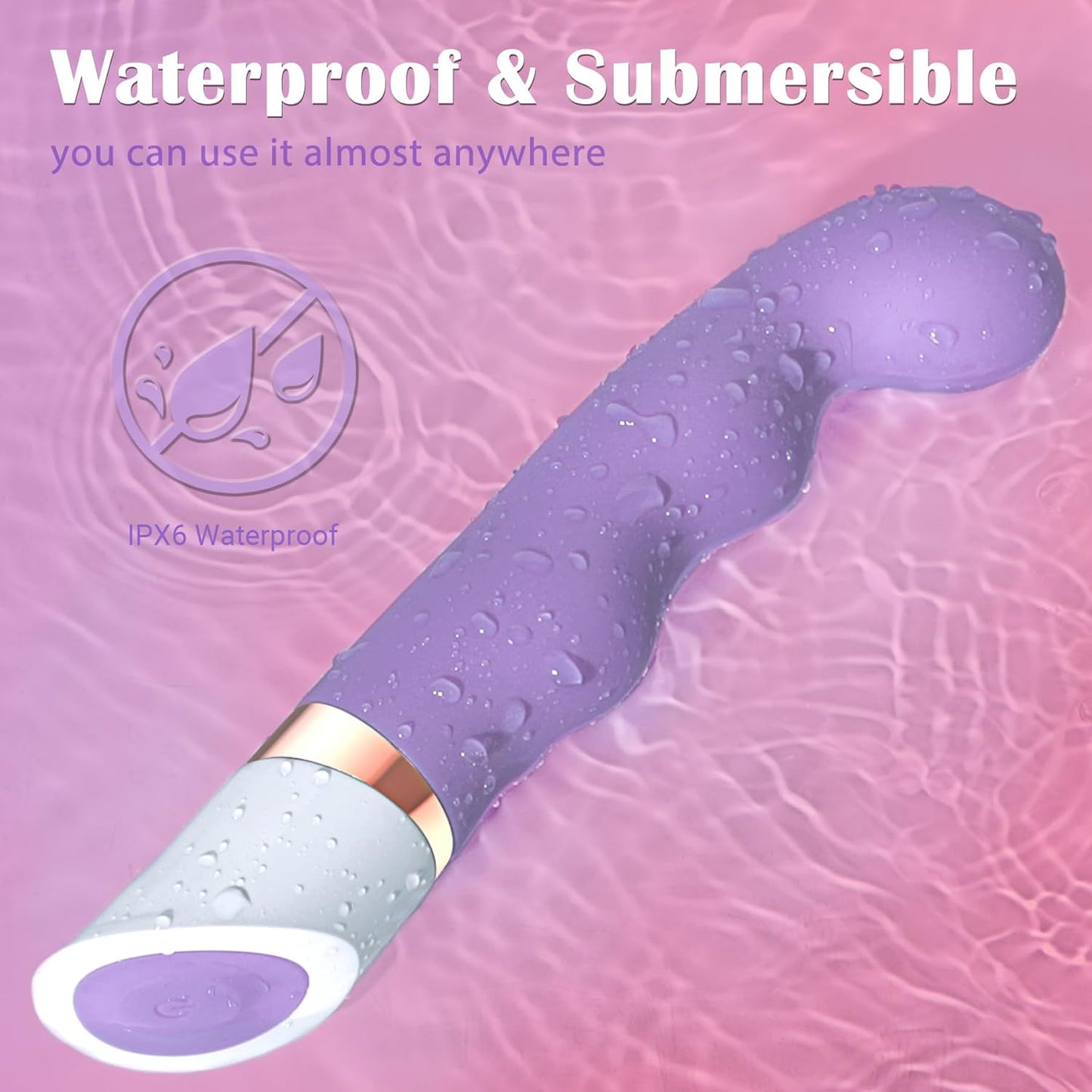 Curved G-Spot Vibrator - Waterproof Wand with 10 Powerful Vibrations for Women, Ideal for Clitoral and Anal Stimulation