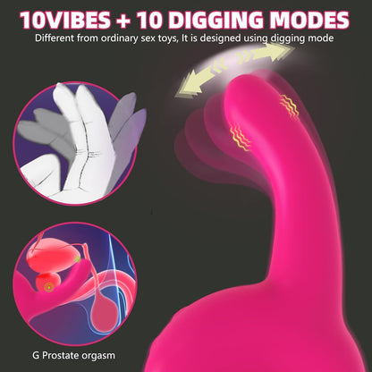 10 Vibration Levels & 10 Stimulation Patterns, Designed for Male G-Spot Pleasure and Suitable for Use by Women and Couples