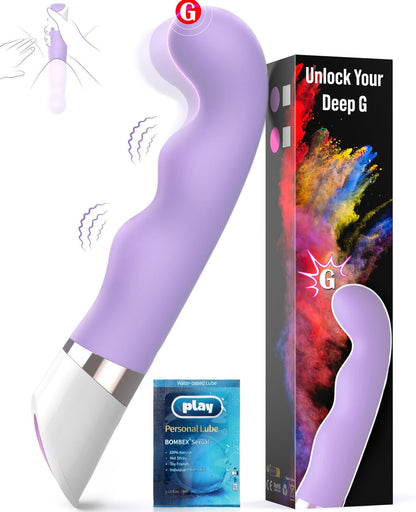 Curved G-Spot Vibrator - Waterproof Wand with 10 Powerful Vibrations for Women, Ideal for Clitoral and Anal Stimulation