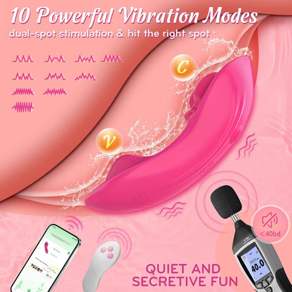 APP-Controlled Wearable Vibrator - 3-in-1 Mini Butterfly Sex Toy for Women & Couples, 10x2 Vibration Modes for Clitoral & G-Spot Stimulation