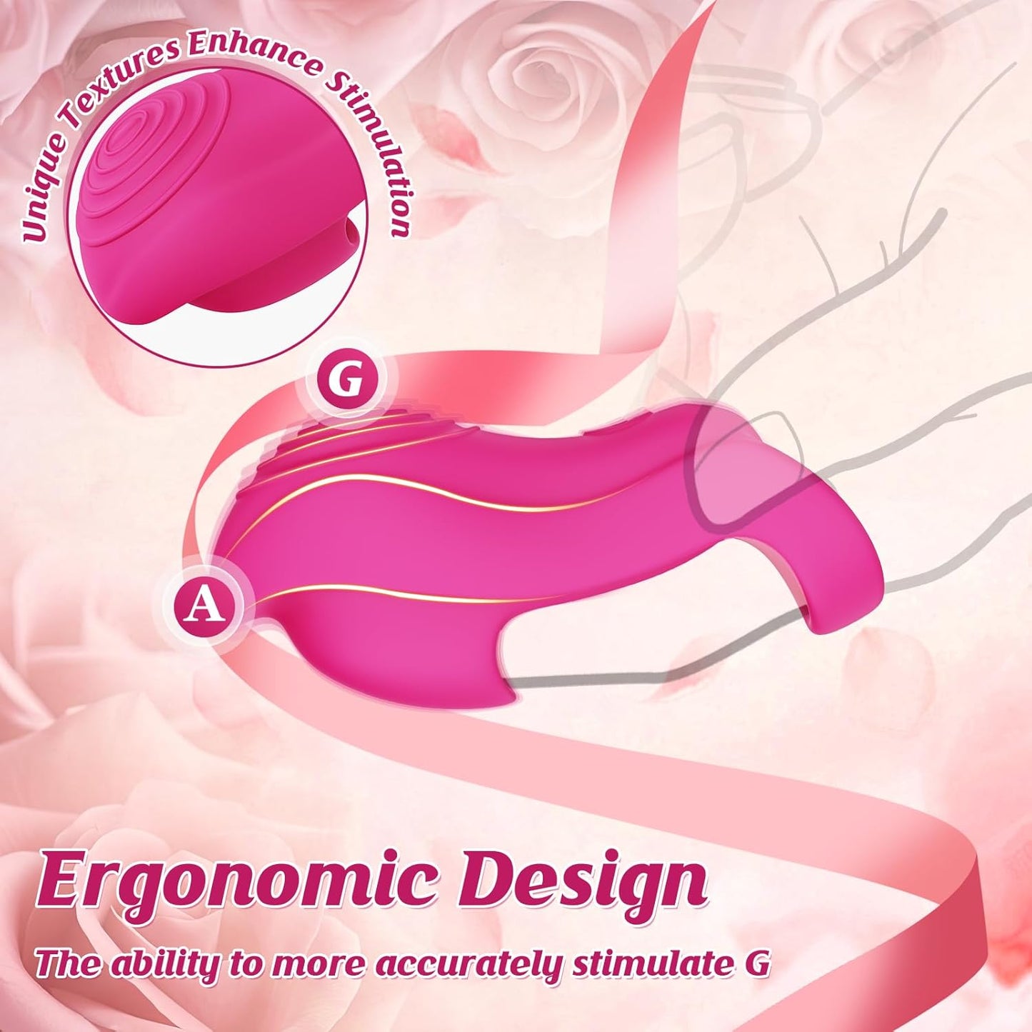 Versatile Finger Vibrator – 9 Vibration Settings & 5 App-Controlled Modes, Waterproof and Quiet for G-Spot, Clitoral, Anal, and Nipple Stimulation