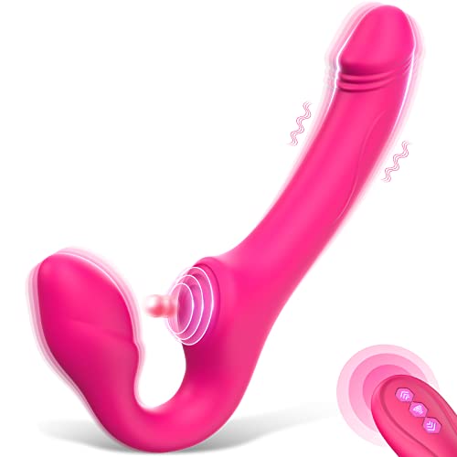  Strap-On G-Spot Dildo Vibrator with 10 Modes 