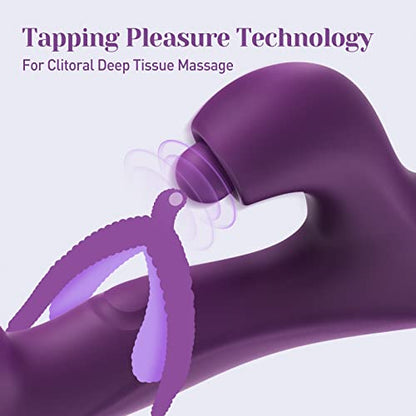  Clitoral Tapping Rabbit Vibrator for Clit G Spot Stimulation