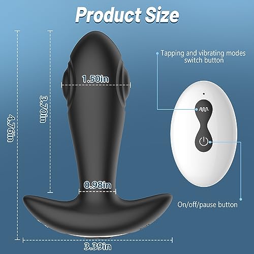 Anal Plug Sex Toy Flapping Vibrator Remote Control