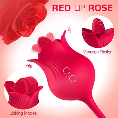 G-spot Dildo Rose Nipple Massager Licking Stimulator for Women