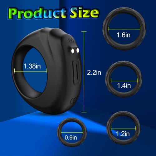 Penis Ring Pedometer with 4 Different Sizes Soft Silicone Penis Ring