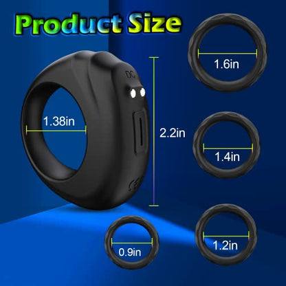 Penis Ring Pedometer with 4 Different Sizes Soft Silicone Penis Ring