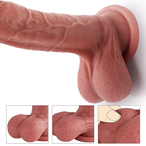 Realistic Dildos Feels Like Real Skin with Full Shaped Balls