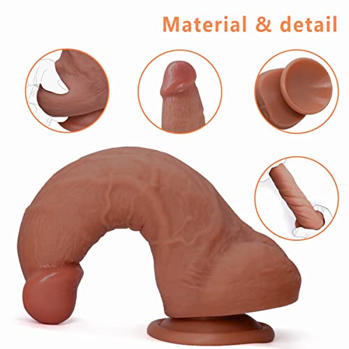 Sex Toy for Women 7 Inch Realistic Silicone Dildo 