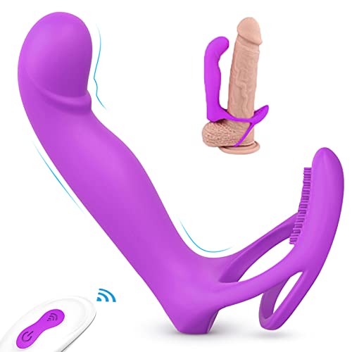 Couple Vibrator Sex Toys with Dual Penis Ring for Couples Play