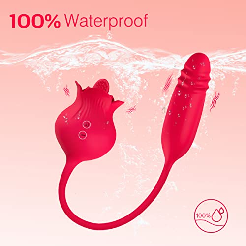 G-spot Dildo Rose Nipple Massager Licking Stimulator for Women