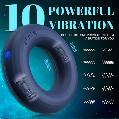  Double Motors Mens Vibrator for Stronger Erection Stimulating Adult Sex Toys for Men