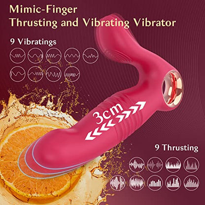 App-Controlled L-Shaped Rose Couple Vibrator - 9+9 Modes