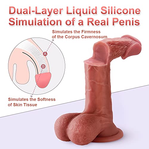 Realistic Dildos Feels Like Real Skin with Full Shaped Balls