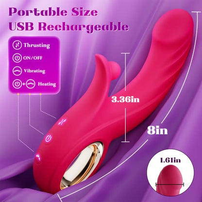 G Spot Vibrator Clitoral Sex Toys with 10 Vibrating 7 Thrust Modes