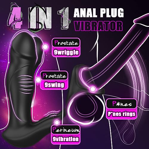 Anal Vibrator Prostate Massager with Cock Ring