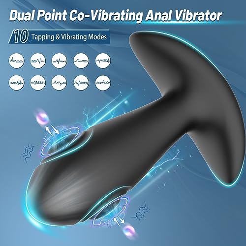 Anal Plug Sex Toy Flapping Vibrator Remote Control