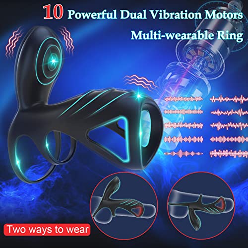 Silicone Rings G spot Clitoris Vibrator Stimulator with 10 Modes