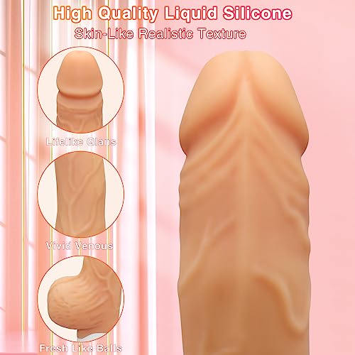 Sex Machine Thrusting Realistic Dildo for Women with 10 Vibrating & Thrusting