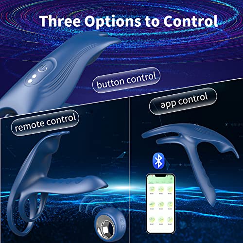 Silicone Penis Ring Couple Vibrator with 10 Modes G Spot & Clitoral Stimulator