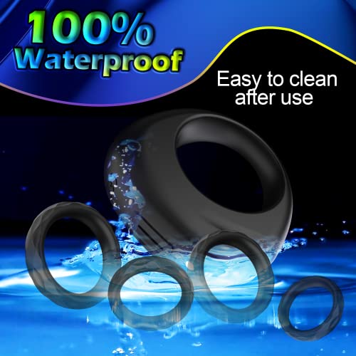 Penis Ring Pedometer with 4 Different Sizes Soft Silicone Penis Ring