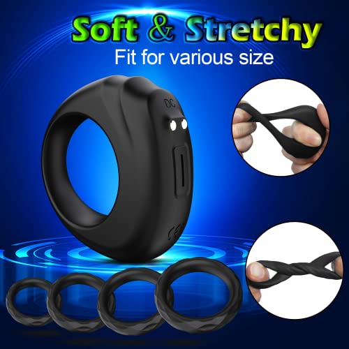 Penis Ring Pedometer with 4 Different Sizes Soft Silicone Penis Ring