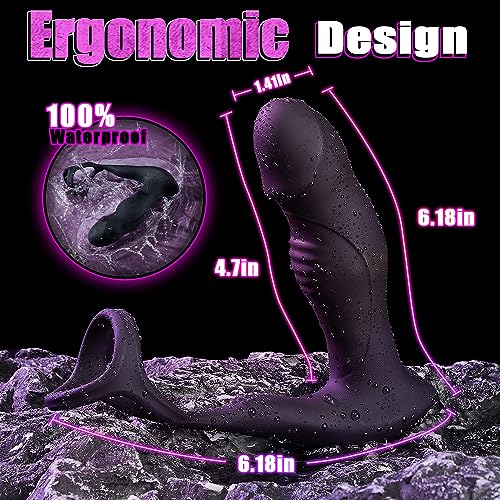 9 Swing Thrusting & Vibrating Remote Control Anal Plug Dildo Shaped