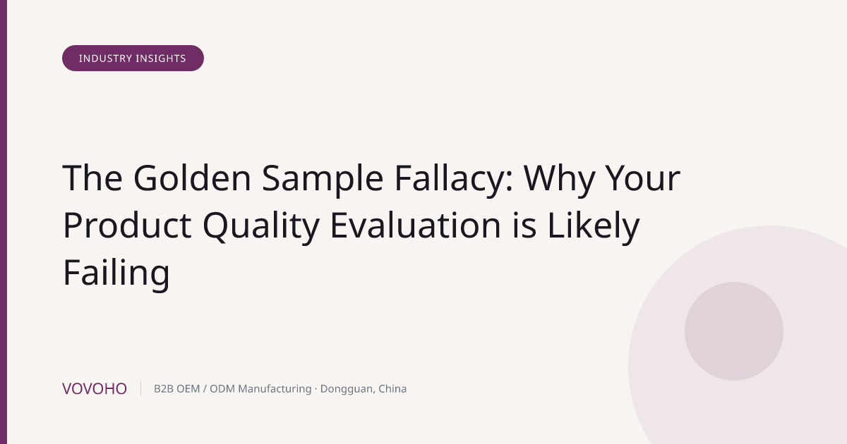 The Golden Sample Fallacy: Why Your Product Quality Evaluation is Likely Failing
