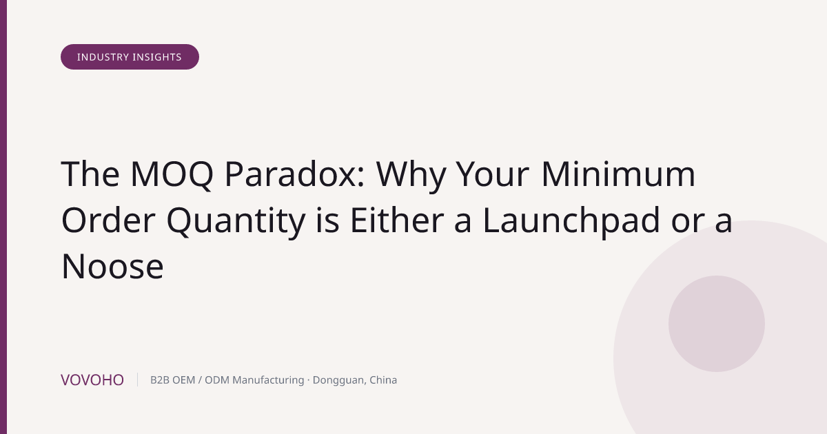 The MOQ Paradox: Why Your Minimum Order Quantity is Either a Launchpad or a Noose