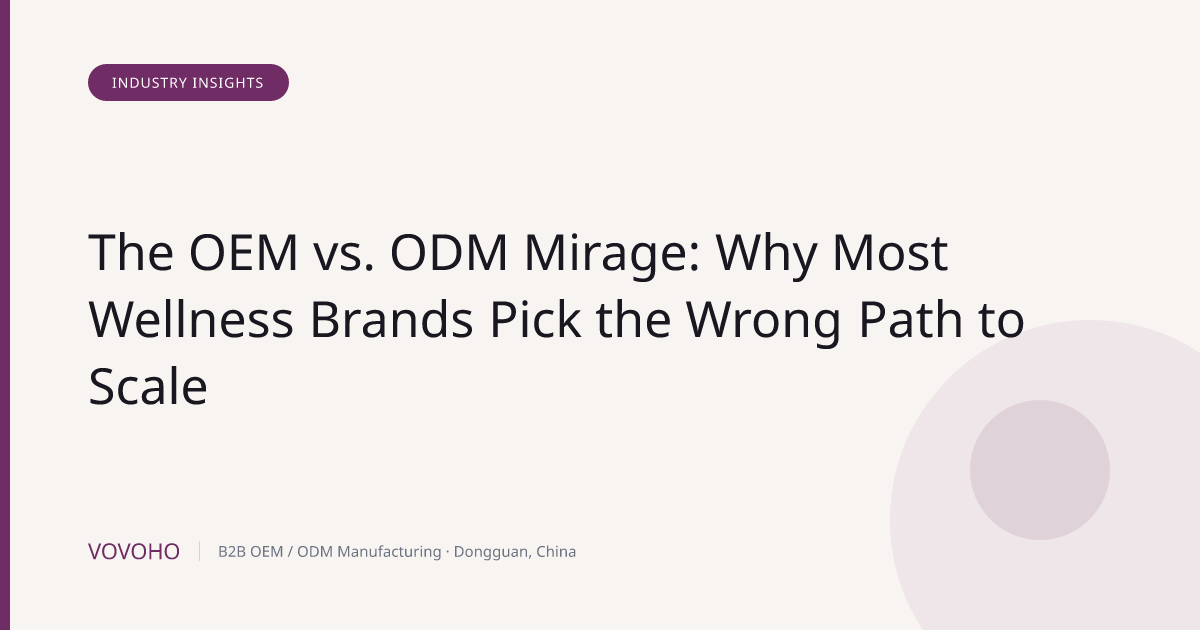 The OEM vs. ODM Mirage: Why Most Wellness Brands Pick the Wrong Path to Scale
