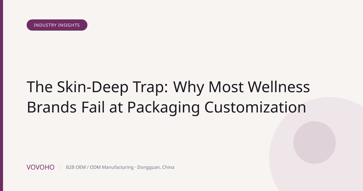 The Skin-Deep Trap: Why Most Wellness Brands Fail at Packaging Customization