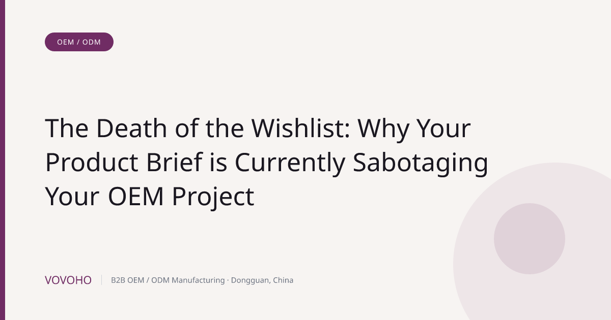 The Death of the Wishlist: Why Your Product Brief is Currently Sabotaging Your OEM Project