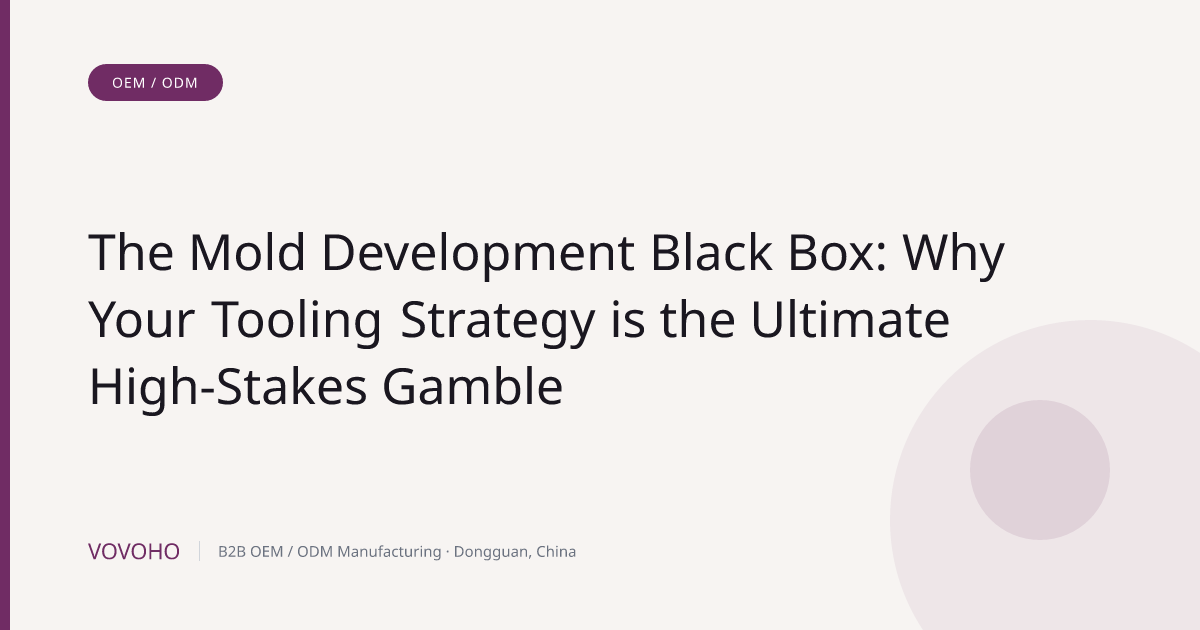 The Mold Development Black Box: Why Your Tooling Strategy is the Ultimate High-Stakes Gamble