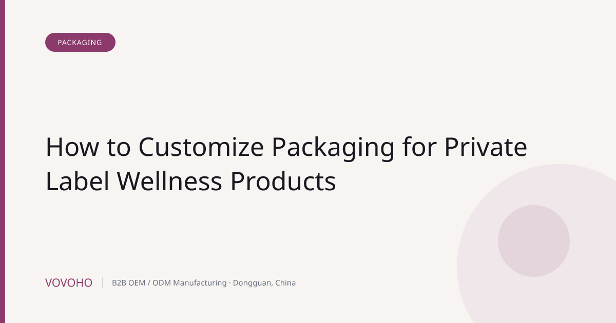 How to Customize Packaging for Private Label Wellness Products