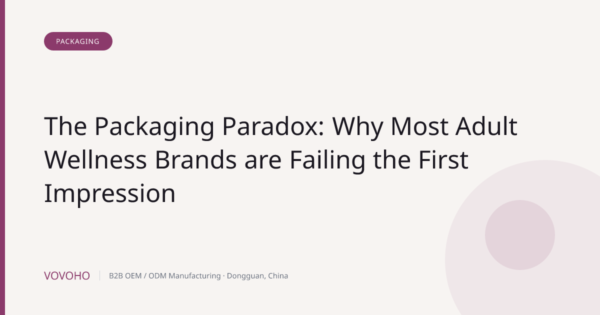 The Packaging Paradox: Why Most Adult Wellness Brands are Failing the First Impression