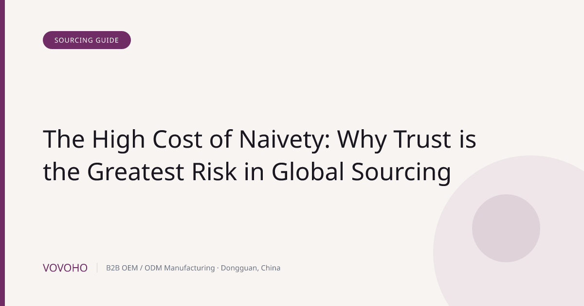 The High Cost of Naivety: Why Trust is the Greatest Risk in Global Sourcing